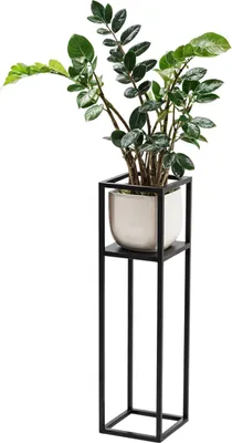 Produktbild von FRAMADO, Blumenständer, Pflanzenständer Metall Schwarz, CORDA, 21x21x70cm
