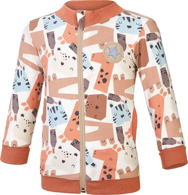 Produktbild von Kinder Zip Up Sweatjacke gefüttert Outlast® - Tierchen Bunt/Hellbeige, 92