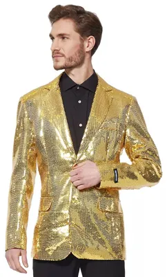 Produktbild von SuitMeister Glitzerjacke gold Größe: M