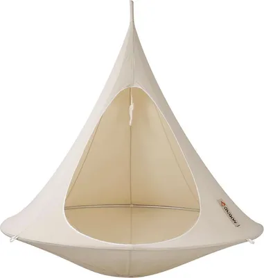 Immagine prodotto di Amaca per sedia sospesa Cacoon Doppia Altalena Cesto per appendere Bianco Naturale