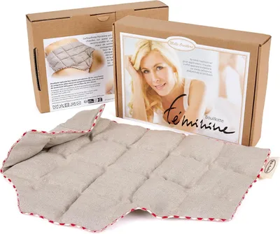 Productafbeelding van Warmwaterkruik voor vrouwen - verlicht op natuurlijke wijze pijnlijke menstruaties, buikpijn en dysmenorroe - met lijnzaad - Mille Oreillers