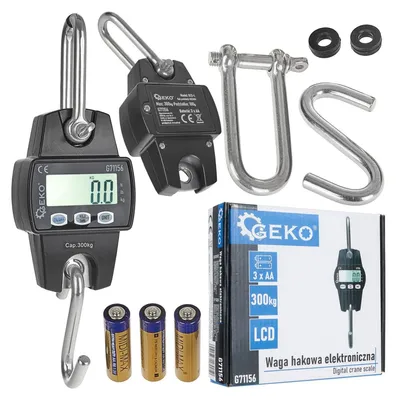 Immagine prodotto di Bilancia elettronica-dinamometro per gru 300 kg, digitale con telecomando, schermo lcd Geko