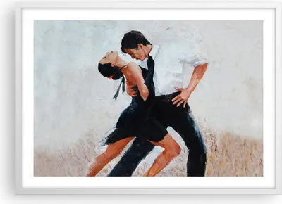 Produktbild von Gerahmtes Poster - Weißer Rahmen - tanzen sie - 70x50 cm - Wand Bild - Wanddeko - Wandbilder - Kunstposter - Wandposter - Bilderrahmen - Bilder - Kunstdruck - Wandbild - P2WAA70x50-3771