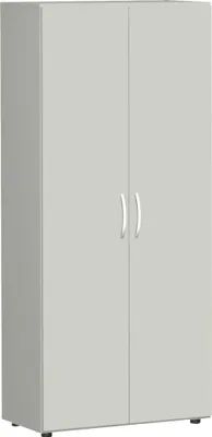 Produktbild von Geramöbel Flügeltürenschrank mit Standfüßen, inkl. Türdämpfer, abschließbar, 800x420x2160, Lichtgrau/Lichtgrau, S-386100-LL
