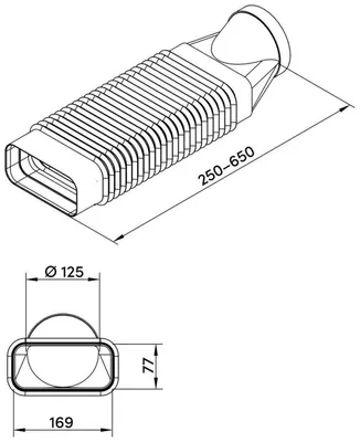 Produktbild von Naber MF-RBFLEX 2 System 125 Rohrbogen, weiß  - Lüftungstechnik