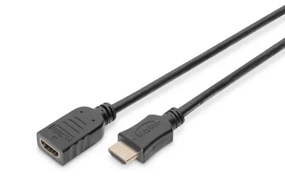 Produktbild von DIGITUS HDMI Verlängerungskabel m. Ethernet 4K 2m schwarz