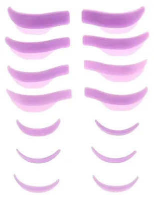 Immagine prodotto di Cuscinetti per il lifting delle ciglia, in silicone riutilizzabile, adatti alla maggior parte delle forme degli occhi, 7 paia, viola