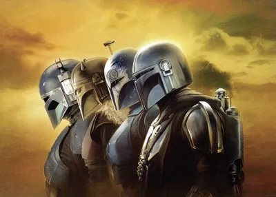 Produktbild von Komar Wandbild- Star Wars The Mandalorian Line Up - Größe 50 x 70 cm