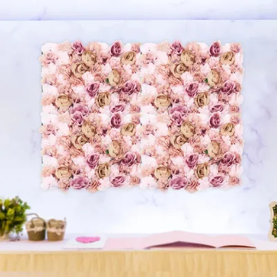 Image de Ensemble de 6 fleurs artificielles de couleur rose automnale, idéales pour la décoration