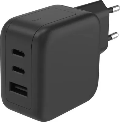 Image de Chargeur Usb Rapide Avec Technologie Gan Fast - 3 Sorties - Usb-a & 2 X Usb-c - 67w