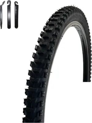 Immagine prodotto di 1 x VEE Rubber V199 26" Pneumatico per bicicletta Nero 50-559 (26 x 1,95) incl. leva per pneumatici
