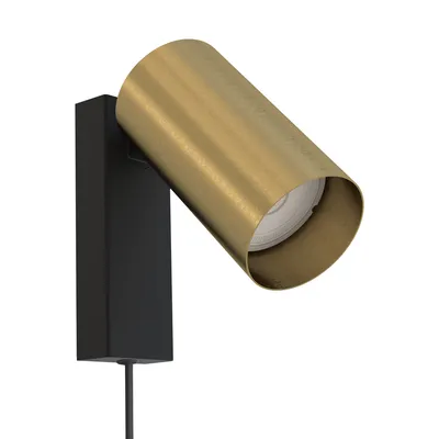 Image de Applique murale MONO noir et or, 1xGU10x10W, laiton, dimensions : 19,5 x 12 x 13 cm, IP20, Nowodvorski Lighting