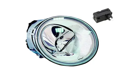 Zdjęcie produktu dla Johns, przednie reflektory halogenowe pasujące do VW New Beetle 98-05 prawe z serwomotorem