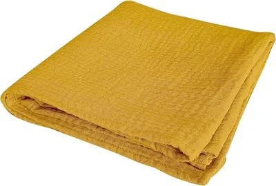 Produktbild von Spannbettlaken, 100% Baumwoll-Gaze, 70 x 140 cm, Senf