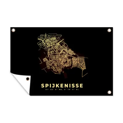 Obrázek produktu pro MuchoWow® Zahradní plakáty - Spijkenisse - Mapa - Mapa města - 120x180 cm - Zahradní dekorace