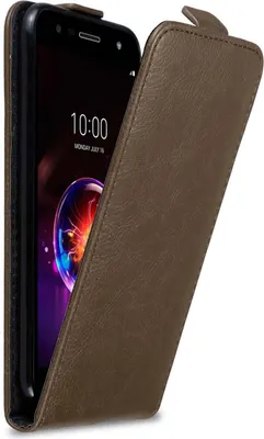 Produktbild von Cadorabo Hülle für LG X POWER 3 Schutz Hülle in Braun Flip Etui Handyhülle Case Cover