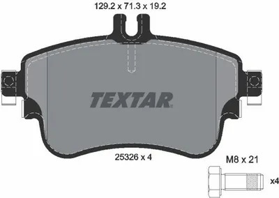 Immagine prodotto di Pastiglie freno anteriori Textar per Mercedes-Benz Classe A B - W176 W242 W246