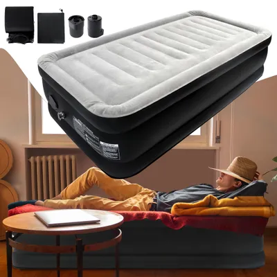 Produktbild von LARS360 Aufblasbare Matratze Luftbett 1 Person --200 x 98 x 46 cm Selbstaufblasend Camping mit Elektrischer Luftpumpe Gästebett Luftmatratze Matratze