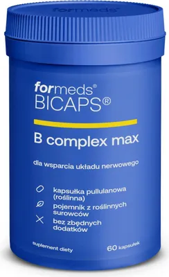 Imagen del producto de ForMeds Bicaps B-Komplex MAX: Complejo de vitaminas B, 60 cápsulas
