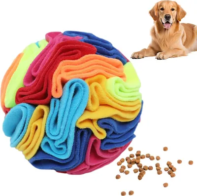Obrázok produktu pre Čuchacia lopta 10 cm, farebná, odolná voči hryzeniu, pre psov