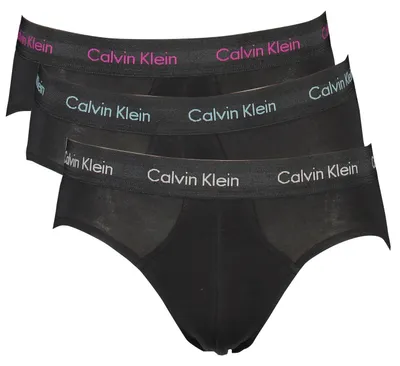 Produktbild von Herren-Slip Schwarz: Dreierpack mit Elastischem Bund & Kontrastdetails