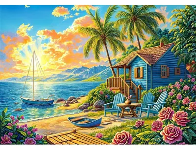 Produktbild von Puzzle 1000 Teile Sonnenaufgang am Meer für Erwachsene und Kinder ab 14 Jahren