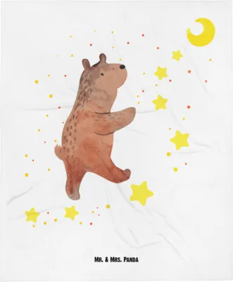 Produktbild von Mr. & Mrs. Panda Babydecke Bär Träume - Weiß - Geschenk, Schmusedecke, Traum, Fleecedecke, Teddy, Traumdeutung, Plaid, Träumen, Schlummerdecke, Kinderdecke