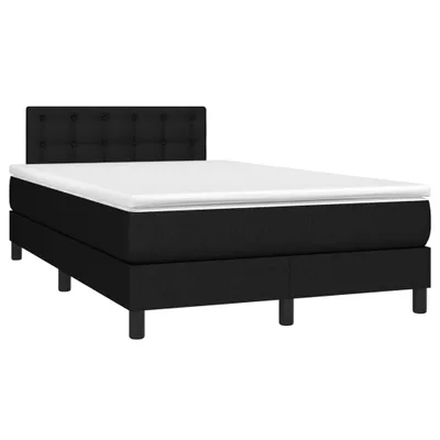 Immagine prodotto di vidaXL Letto a molle con materasso nero 120x200 cm in tessuto