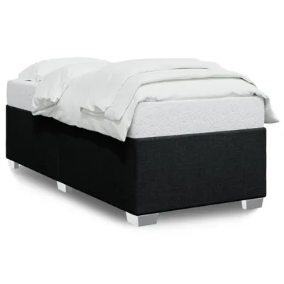 Image de vidaXL Cadre de lit sans matelas noir 90x200 cm Tissu