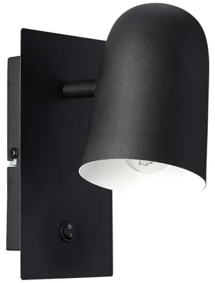 Image de BRILLIANT Lampe Ayr Spot mural interrupteur noir mat | 1x D45, E14, 18W, adapté aux lampes à incandescence (non incluses) | Avec interrupteur à bascule