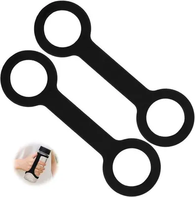 Immagine prodotto di Manico in silicone per secchi - Manico antiscivolo per qualsiasi secchio - Manico morbido a nastro per fitness e allenamento, nero