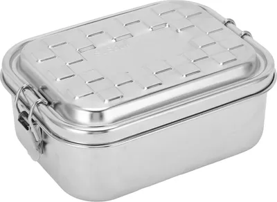 Image de Boîte à lunch portable en acier inoxydable à couche unique pour le pique-nique et le barbecue Contenant alimentaire isolé pour la cantine