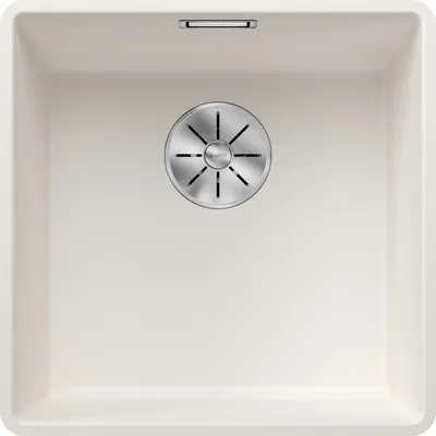 Produktbild von BLANCO SUBLINE 400-F, Schrankwaschbecken, Silgranit, Weiß, 50 cm, Deutschland