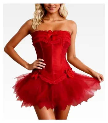 Produktbild von Ärmelloses Korsett für Damen mit Tutu-Rock und Bustier-Oberteil