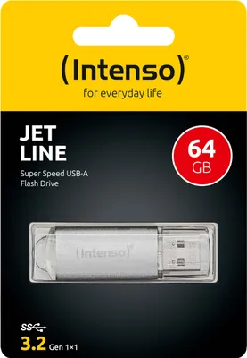 Productafbeelding van Intenso 3541490 Intenso USB-Stick Jet Line silber 64 GB