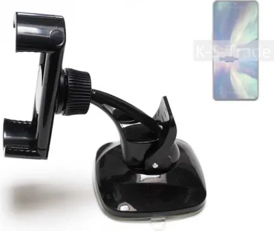 Produktbild von K-S-Trade kompakte Handy-Halterung Windschutzscheibe kompatibel mit ZTE Axon 40 SE Armaturenbrett schwarz Autohalterung KFZ Halter Scheiben-Halterung