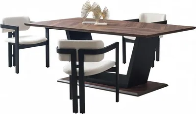 Produktbild von Esstisch mit 4x Stühlen Küchentisch Essgruppe Esszimmer Holz Metall