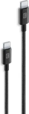 Produktbild von Cellularline Geflochtenes Kabel 60 cm - USB-C zu USB-C Ultra-robustes geflochtenes Kabel, 0,6 m, USB C, Schwarz