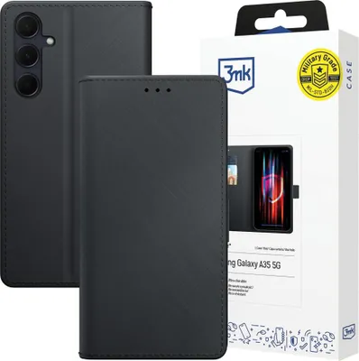 Image de Étui portefeuille 3MK pour Samsung Galaxy A35 5G noir