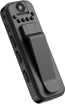 Immagine prodotto di Mini videocamera 1080p – Visione notturna – Obiettivo orientabile a 180° – Supporto – Portatile, ideale per l'ufficio, la sicurezza e i viaggi