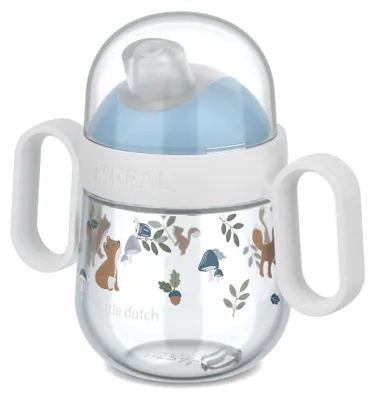 Imagen del producto de Mepal Mio, vaso para beber sin derrames para bebés, modelo mio, 200 ml, diseño "amigos del bosque". Dimensiones: 131 x 72 x 123. Código: 108017065408