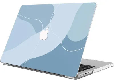 Image de Coque pour MacBook Air 15 Pouces M5 M4 M3 M2 2026 2025 2024 2023, Protection Rigide Anti-Rayures Antichoc Motif Bleu Pastel