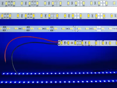 Produktbild von 1m LED Aluminium Hart Strip Schiene Streifen Alu Strip Bar Licht Modul Lichtband 12V Blau