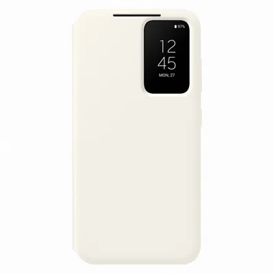 Image de Folio pour Samsung Galaxy S23 5G S View Cover avec fenêtre transparente Crème Samsung