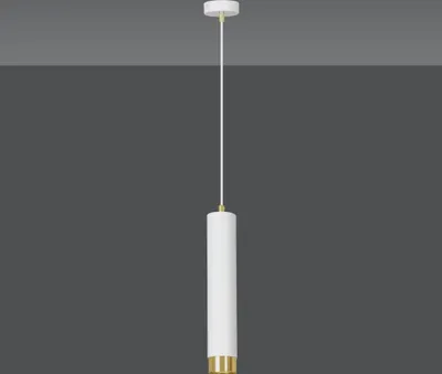Zdjęcie produktu dla Lampa wisząca KIBO biało-złota 1xGU10x10W metal wym:100x8x8cm IP20 Emibig
