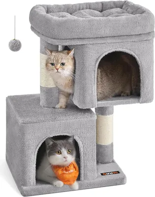 Produktbild von Songmics Katzenbaum Klein 67cm Sisalstämme Hellgrau
