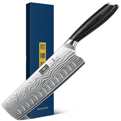 Produktbild von HOSHANHO Kochmesser Japanisches Nakiri Messer 18cmKüchenmesser Profi Messer