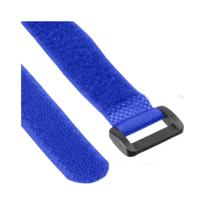 Image de InLine® 59945Z InLine® passants velcro 20x400mm, 10 pièces, bleu