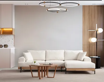 Produktbild von Hanah Home, Eti Oak Right - White, Ecksofa, BUCHENHOLZ / SPANPLATTEN, Weiß, 280x170 x 98 x 78 cm