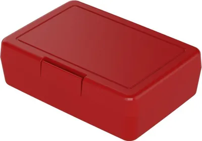 Obrázek produktu pro "Lunch box" - dětský box na svačinu z plastu bez BPA, ideální do školy a do práce, odolný box na svačinu vyrobený v Německu - standardní červená barva
